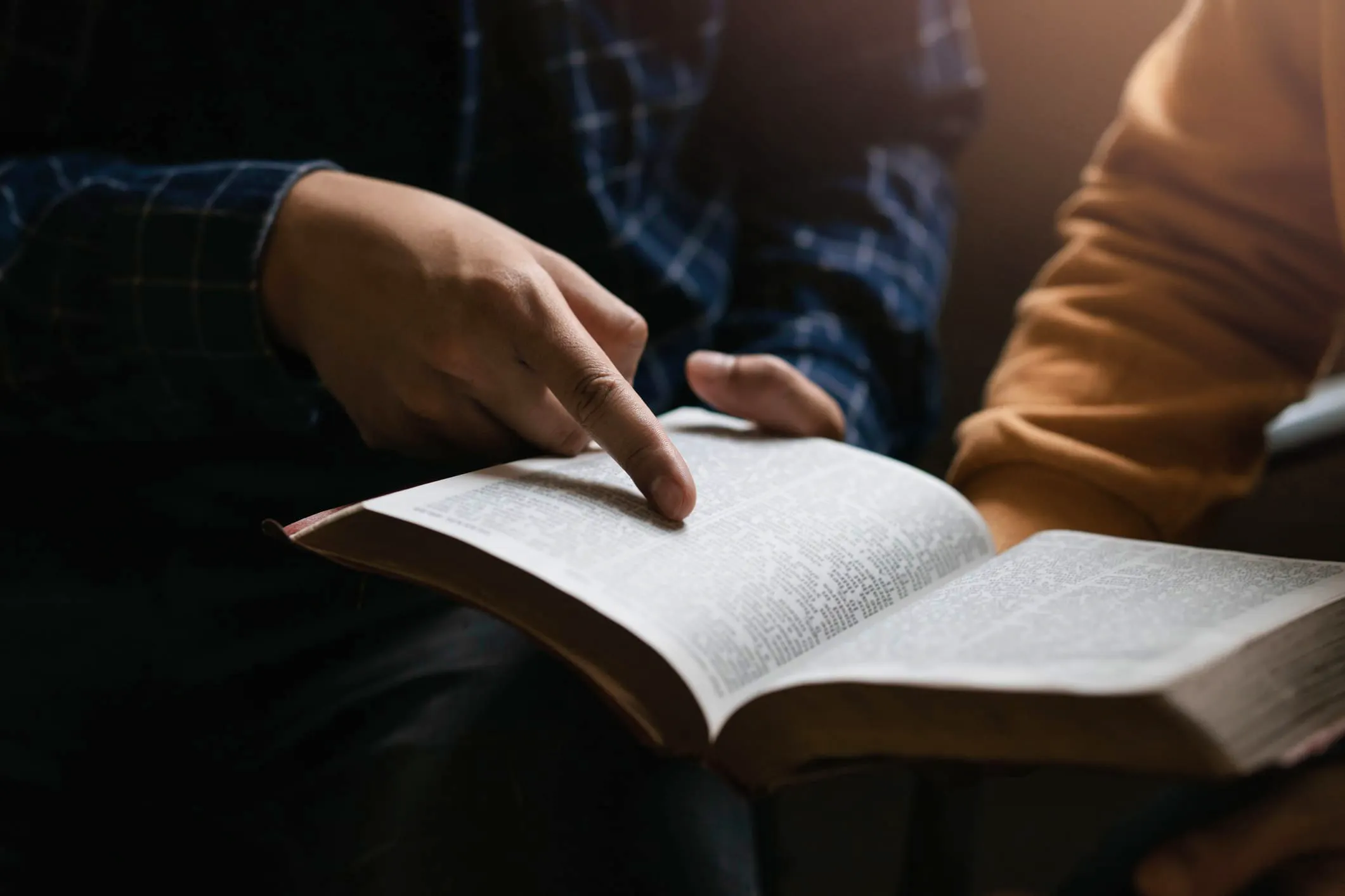 two lovers studying the bible It is God's love for Christians.